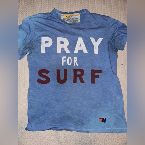 Aviator Nation Pray For Surf Short Sleeve T-Shirt size L - Picture 2 of 6
